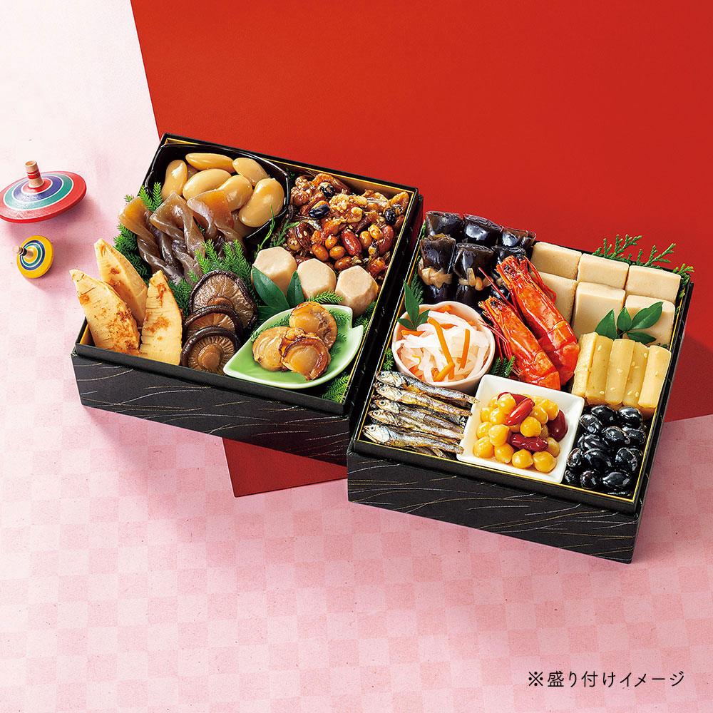【送料無料※北海道・沖縄等一部地域除く】12月30日お届け和風おせちセット吉備 15品【2～3人前】（※キャンセル・変更不可・着日指定不可）