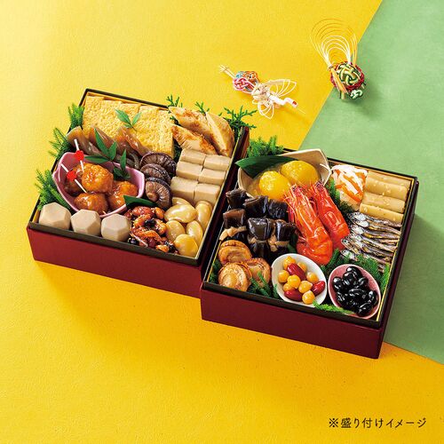 【送料無料※北海道・沖縄等一部地域除く】12月30日お届け和風おせちセット朱竹 18品【2～3人前】（※キャンセル・変更不可・着日指定不可）